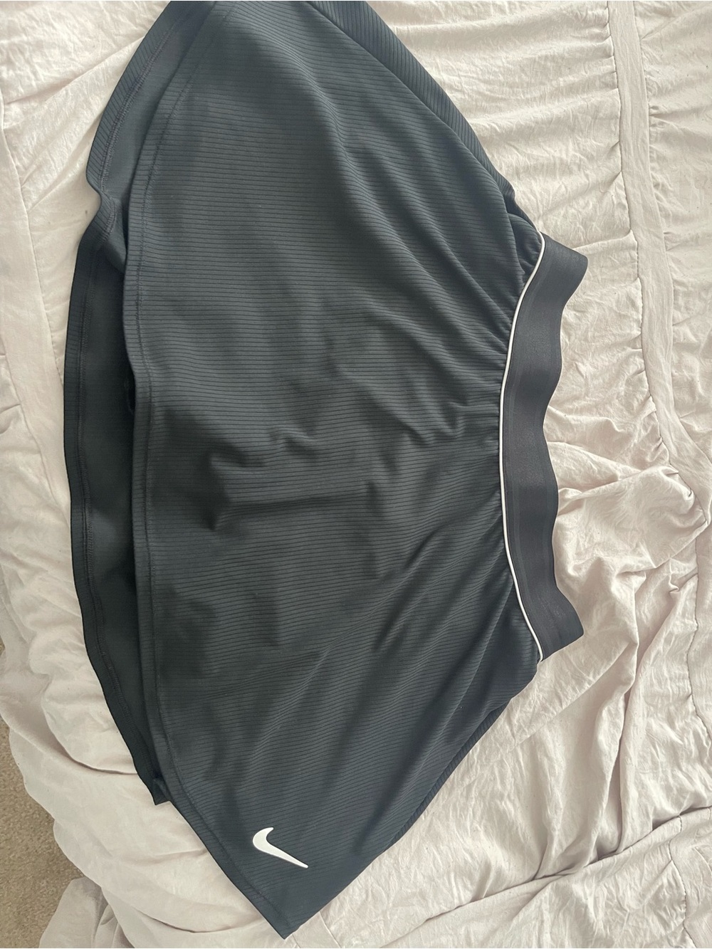 Nike Black Skater Tennis Skirt with White Piping